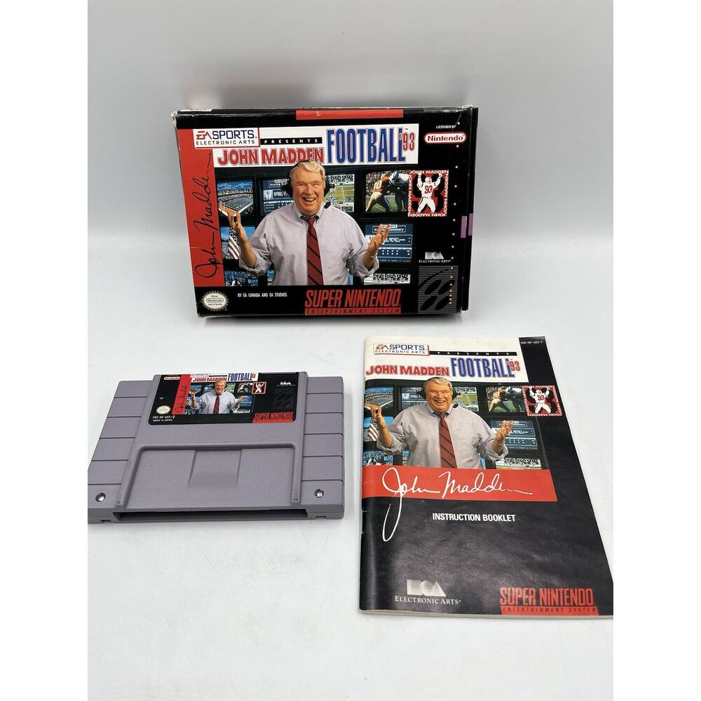 John Madden Football 93 - SNES CIB Manual Tested